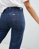 Thumbnail for your product : Lee high rise mom jean in pinstripe