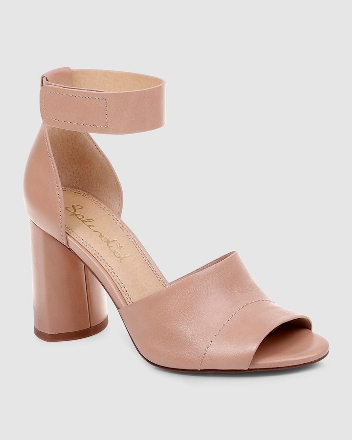 nude ankle strap heels