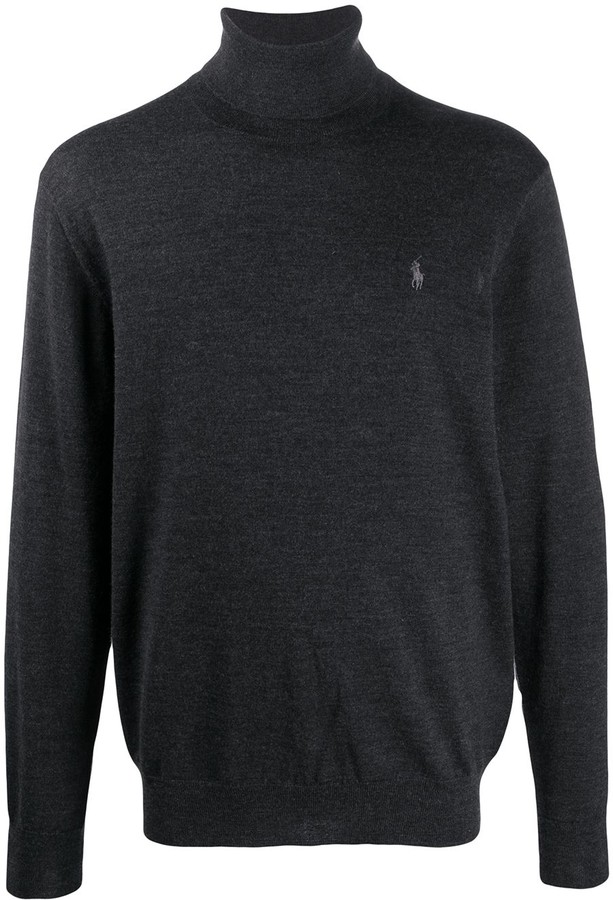 Polo Ralph Lauren Logo-Embroidered Roll Neck Sweater - ShopStyle