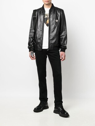 AUTOMOBILI LAMBORGHINI ブラックジャケット AUTOMOBILI LAMBORGHINI LEATHER BOMBER JACKET | Lamborghini Store
