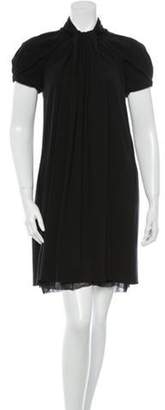 Marc Jacobs Wool Mini Dress Black Wool Mini Dress