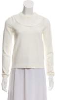 Thumbnail for your product : Valentino Lace-Trimmed Crew Neck Top