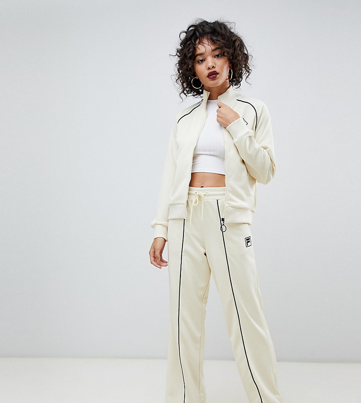 Fila tracksuit bottoms with contrast piping in rib knit two-piece -  ShopStyle Women's Fashion