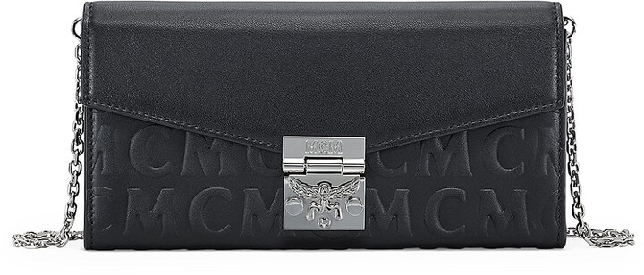 Aren Snap Wallet in Embossed Monogram Leather