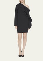 Thumbnail for your product : MM6 MAISON MARGIELA Off-The-Shoulder Draped Mini Dress