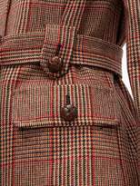 Thumbnail for your product : Miu Miu Belted Checked Wool-blend Jacket - Womens - Red Multi