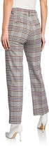 Thumbnail for your product : Derek Lam 10 Crosby Straight-Leg Check Trousers