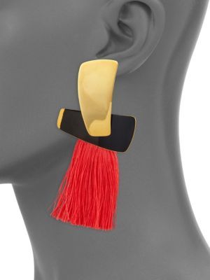 Lizzie Fortunato Totem Silk Tassel Earrings