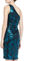 Thumbnail for your product : David Meister One-Shoulder Metallic Short Dress