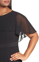 Thumbnail for your product : Adrianna Papell Plus Size Women's Chiffon Capelet Sheath Dress