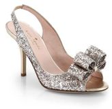 Thumbnail for your product : Kate Spade Charm Glitter & Leather Slingback Pumps