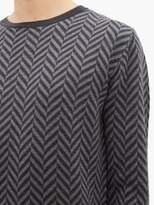 Thumbnail for your product : Barena Ato Spinone Herringbone-jacquard Wool Sweater - Mens - Grey Multi