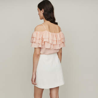 Maje Strappy top with ruffles