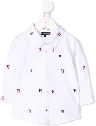 Tommy Hilfiger Junior logo embroidered button down shirt