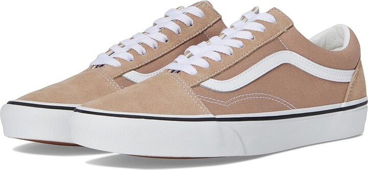 Vans Old Skool Skate Shoes Color Theory Warm Taupe : Men's 3.5 - Women's 5 Medium, Canvas/Leather/Suede