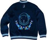Thumbnail for your product : Quillattire Unisex Black Wool Spaceman Embroidered Bomber Jacket