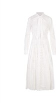 White Sangallo Dress With Lace Insert 