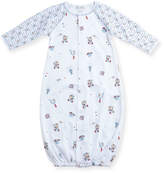 Thumbnail for your product : Kissy Kissy First Down Football Print Convertible Sleep Gown, Size Newborn-Small