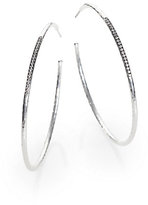 Thumbnail for your product : Ippolita Stella Diamond & Sterling Silver #4 Hoop Earrings/2.25"