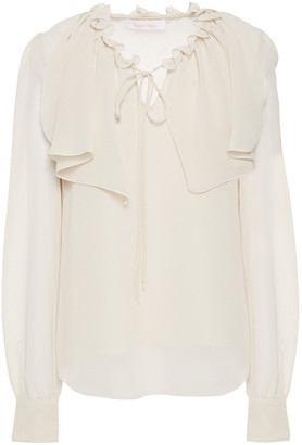 See by Chloe Ruffle-trimmed Georgette Blouse