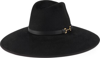 Gucci Felt wide brim hat with Horsebit
