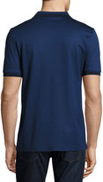 Thumbnail for your product : Ferragamo Cotton Piqué 3-Button Polo Shirt with Gancini Detail on Collar, Ultra Blue