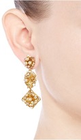 Thumbnail for your product : Nobrand Pearl and crystal diamond drop stud earrings