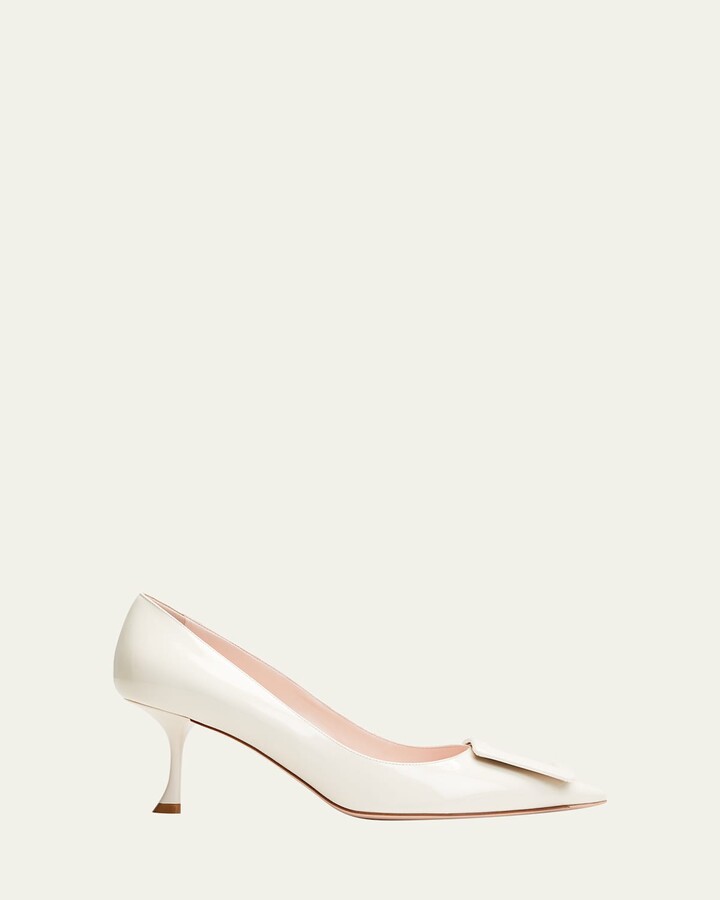 Roger Vivier Viv In The City Leather Buckle Pumps