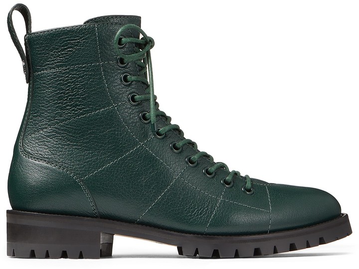 dark green combat boots