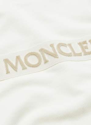 Moncler 'Maglia' Logo velvet flock print sweatshirt