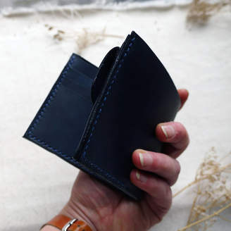 Tori Lo Designs Solid Colour Mens Leather Wallet. 3rd Anniversary Gift