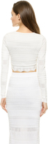 Thumbnail for your product : Torn By Ronny Kobo Arielle Pointelle Crop Top