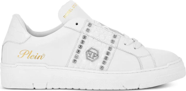 Philipp Plein Stud-Embellished Leather Sneakers