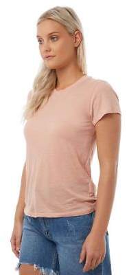 Neuw New Womens Slim Tee Short Sleeve Cotton Soft Pink