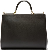 Thumbnail for your product : Dolce & Gabbana Black Leather Miss Sicily Shopper Bag
