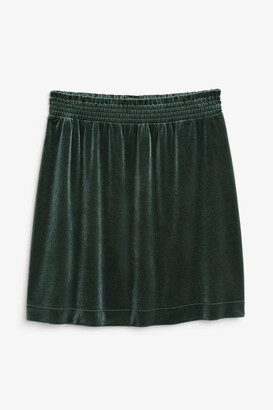 Monki Velvet mini skirt
