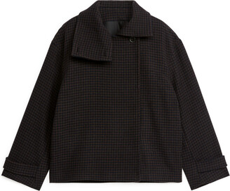 Arket Checkered Wool-Blend Jacket