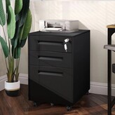 Thumbnail for your product : SUPERDAY 3-drawer Rolling Metal Locking File Cabinet
