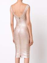 Thumbnail for your product : Herve Leger sleeveless fitted dress