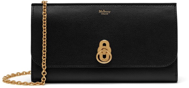 Mulberry Amberley Clutch Black Small Classic Grain - ShopStyle
