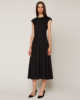 Thumbnail for your product : The Row Cher Cap-Sleeve Midi Dress, Black