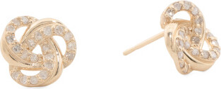 TJMAXX 14Kt Gold Diamond Knot Earrings, Diamond/Gold