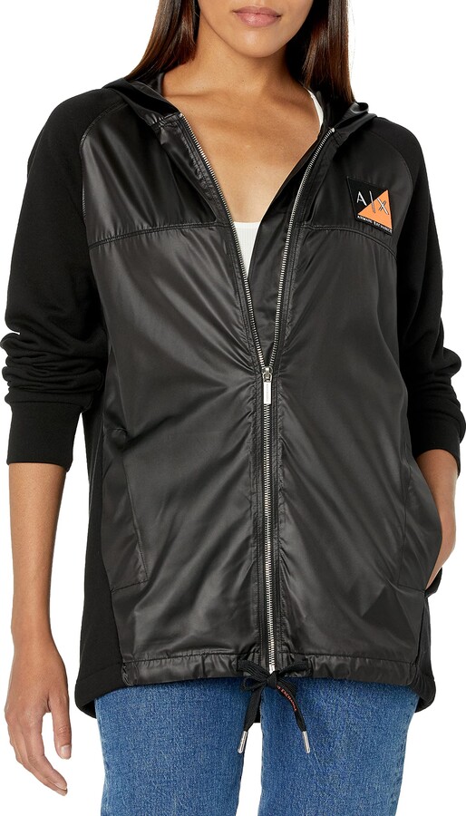 black zip up sweatshirt no hood