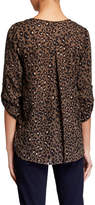 Thumbnail for your product : WEST KEI Animal-Print High-Low Wrap Top