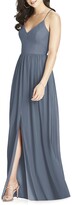 Thumbnail for your product : Dessy Collection V-Neck Crossback Lux Chiffon Gown