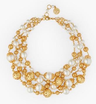 Ben-Amun 24 Karat Gold-Plated Faux Pearl Necklace