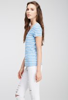 Thumbnail for your product : Forever 21 Striped Scoop Neck Tee