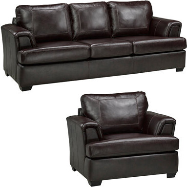 Loon Peak Verano Leather 2 Piece Living Room Set