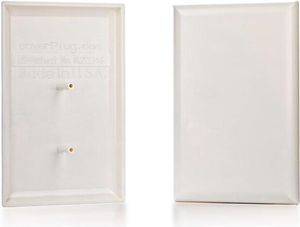 Fahint The COVERPLUG 2-Pack Paintable Electrical Outlet Cover