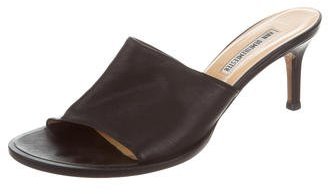 Ann Demeulemeester Leather Slide Sandals